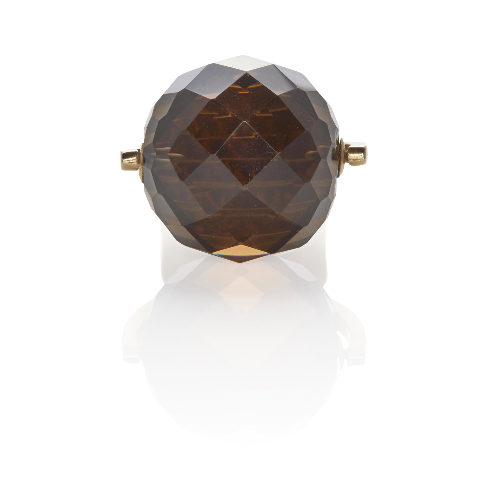 A 14K GOLD SMOKEY QUARTZ RING (1 of 3)