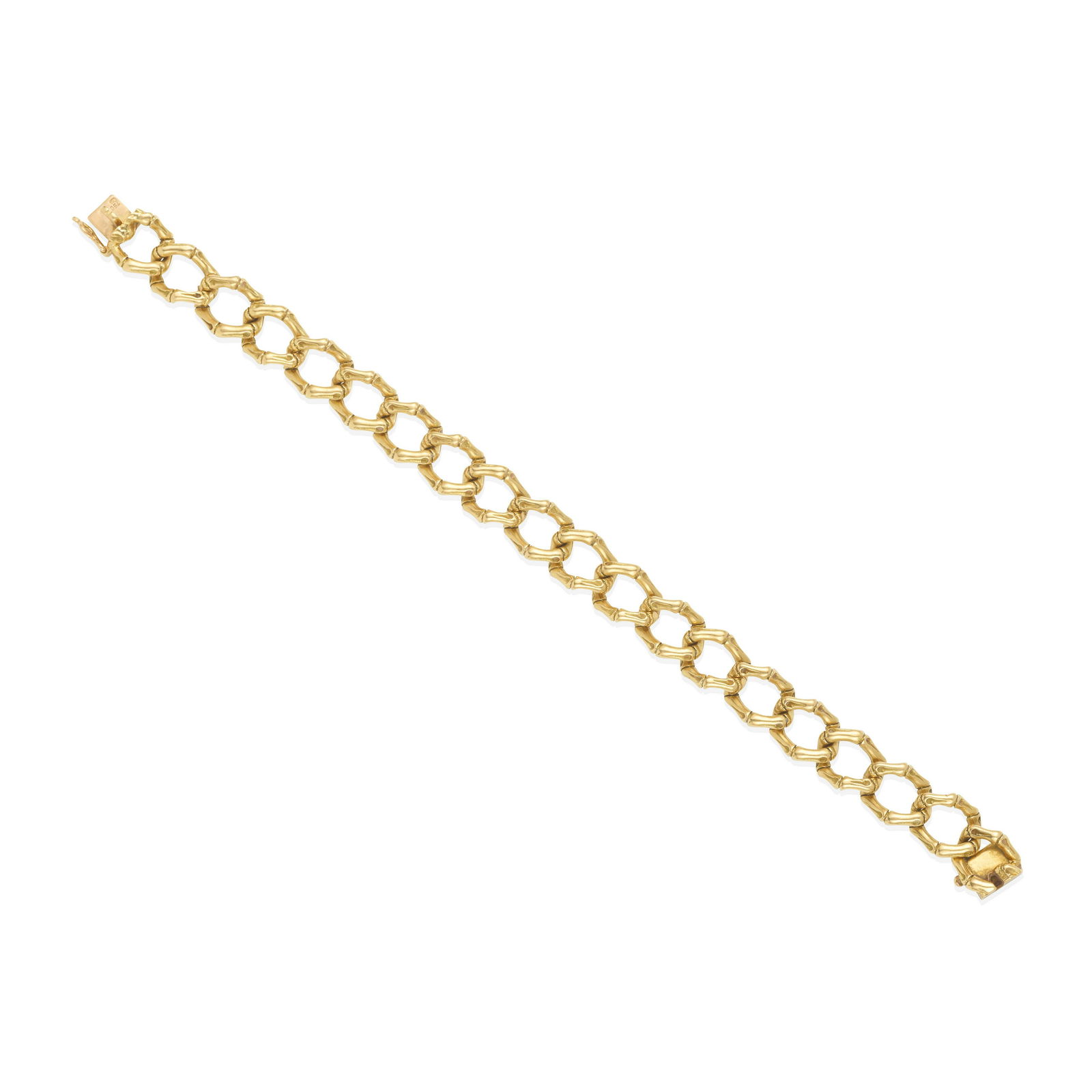 TIFFANY & CO.: AN 18K GOLD CURB LINK BRACELET (1 of 3)
