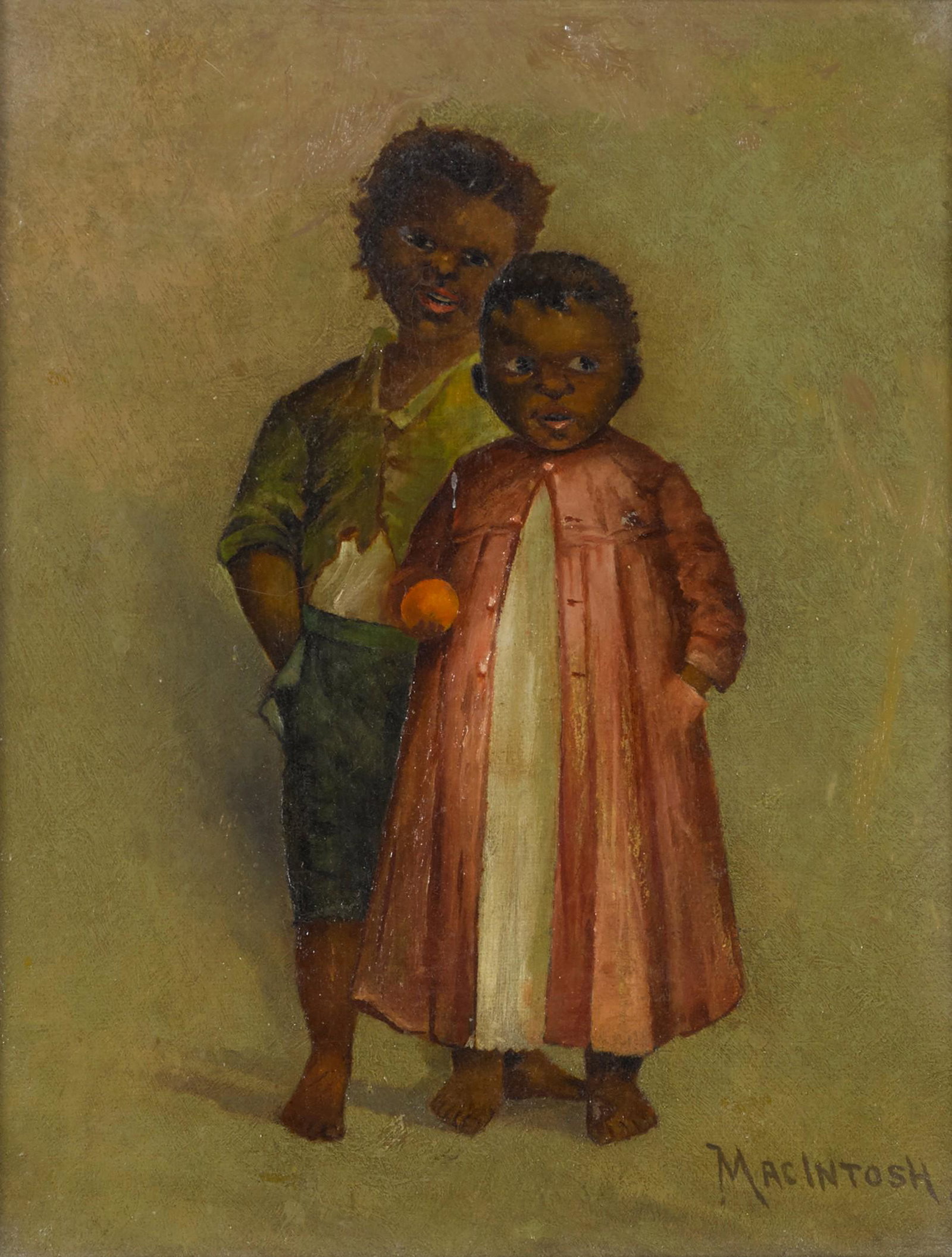 American School, 19th Century Portrait of Two Children (1 of 1)