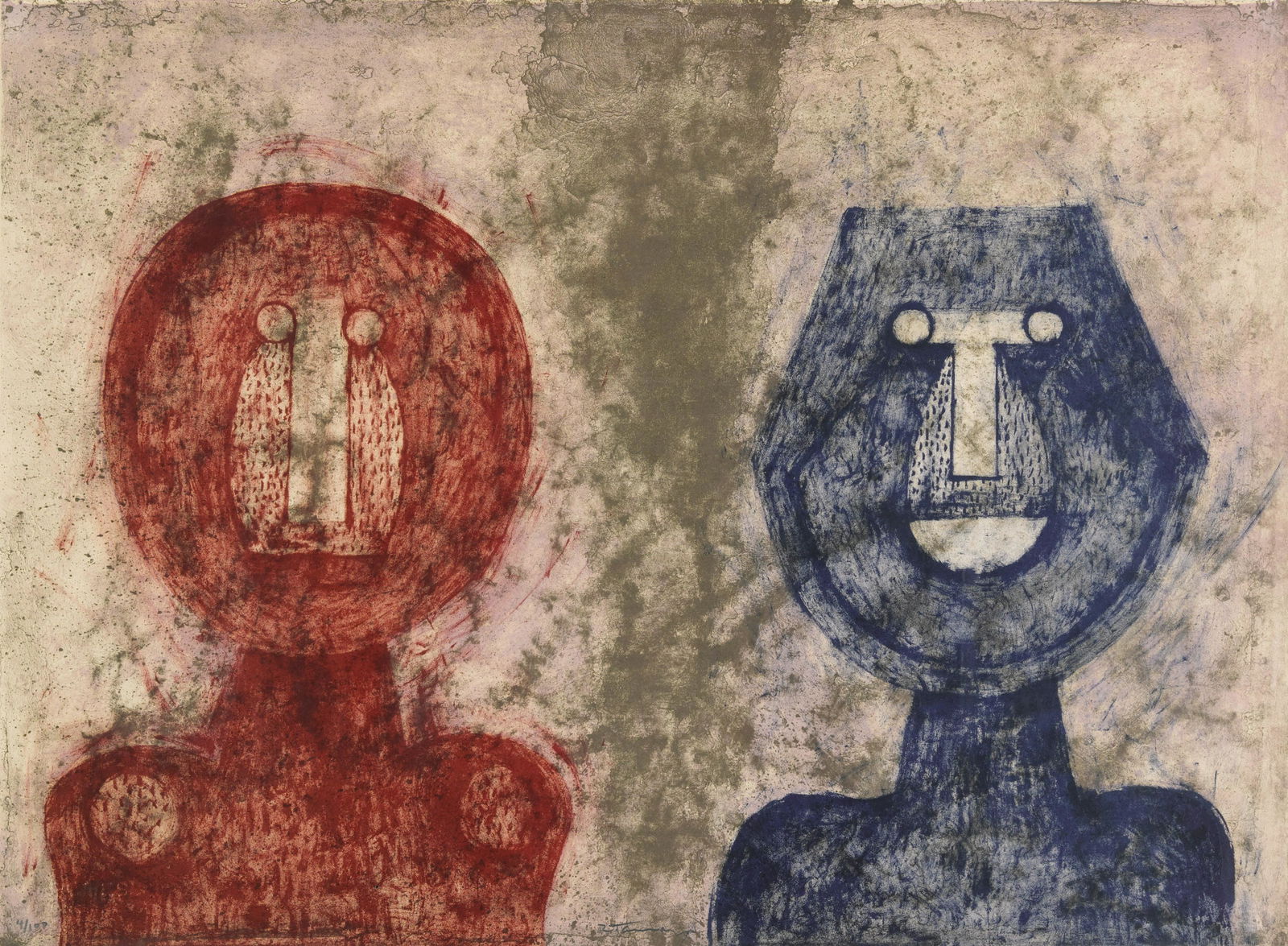 Rufino Tamayo (1899-1991); Dos Caras (1 of 1)