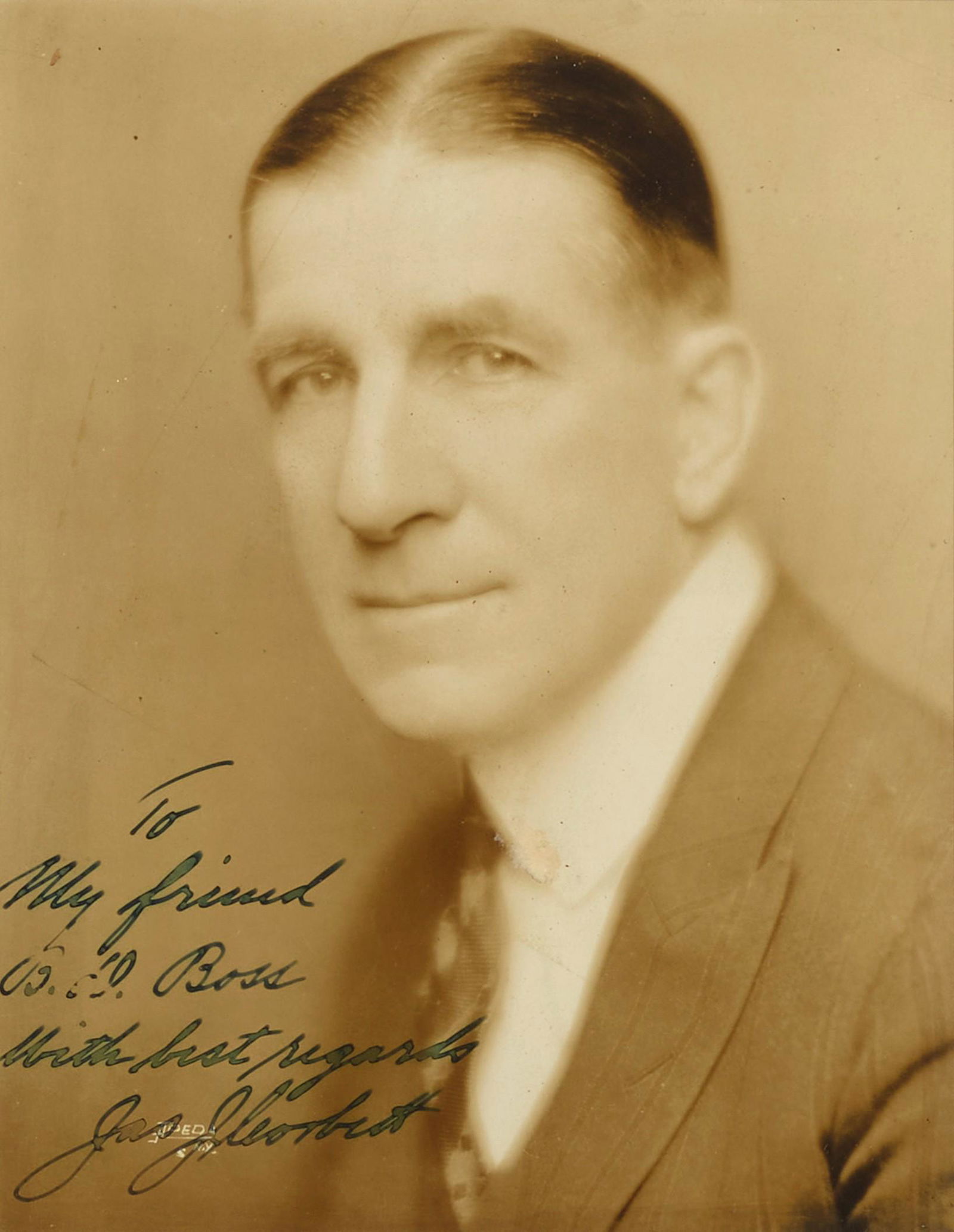 A JAMES J. CORBETT INSCRIBED PHOTOGRAPH (1 of 1)