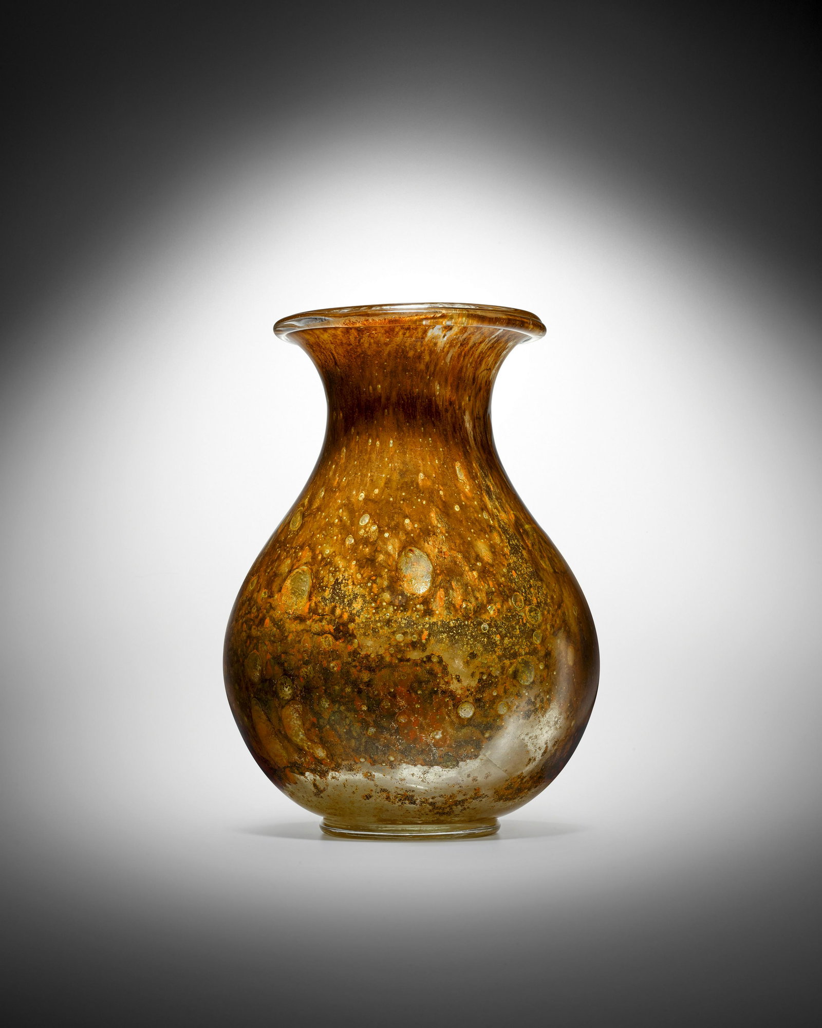 Ercole Barovier (1889-1974) Monumental Aborigeni: Ercole Barovier (1889-1974) Monumental Aborigeni Vase circa 1954 model no. 24099, for Barovier & Toso, internally decorated glass, paper label 'BAROVIER & TOSO MURANO 24099 MADE IN ITALY' height 15 1/