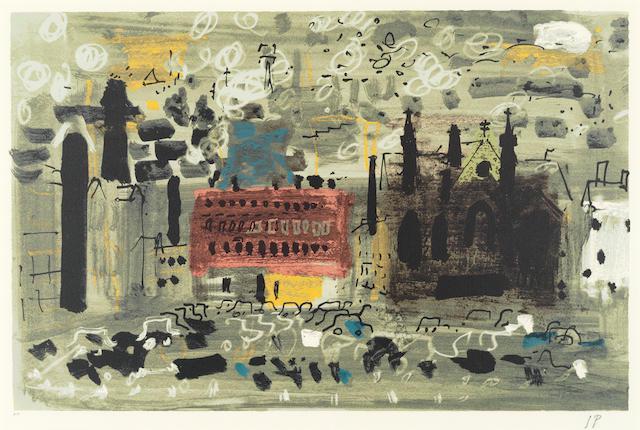 John Piper C.H. (British, 1903-1992): John Piper C.H. (British, 1903-1992) Halifax (Levinson 427) Screenprint in colours, 1990, on wove, signed with the initials and inscribed 'A/P' in pencil, an artist's proof aside from the numbered edi