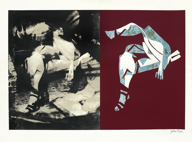 John Piper C.H. (British, 1903-1992): John Piper C.H. (British, 1903-1992) Eye and Camera: Claret and Blue; Eye and Camera: Red, Blue and Yellow (Levinson 235, 317) Two screenprints in colours, 1973 & 1980, each on Arches, each signed in