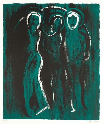 John Piper C.H. (British, 1903-1992): John Piper C.H. (British, 1903-1992) The Visitation (Levinson 253) Lithograph printed in colours, 1975, on wove, signed and numbered 55/90 in pencil, published by Gallery Wolfgang Ketterer, Munich, wi