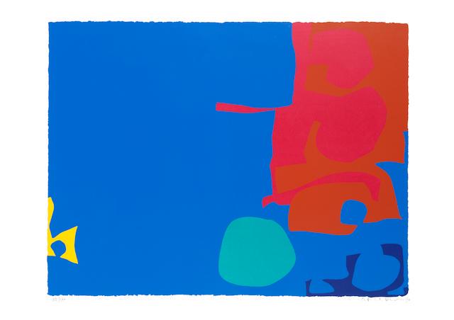 Patrick Heron (British, 1920-1999): Patrick Heron (British, 1920-1999) Interlocking Pink and Vermilion with Blue Screenprint in colours, 1970, on wove, signed, dated and numbered 33/100 in pencil, printed by Kelpra Studio, London, publi