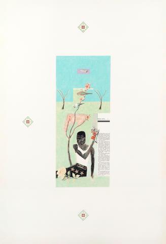 Craigie Aitchison C.B.E., R.S.A., R.A. (British,: Craigie Aitchison C.B.E., R.S.A., R.A. (British, 1926-2009) Africa Screenprint in colours, 1969, on wove, signed, dated and inscribed 'A.P.' in green ink, an artist's proof aside from the edition of 7