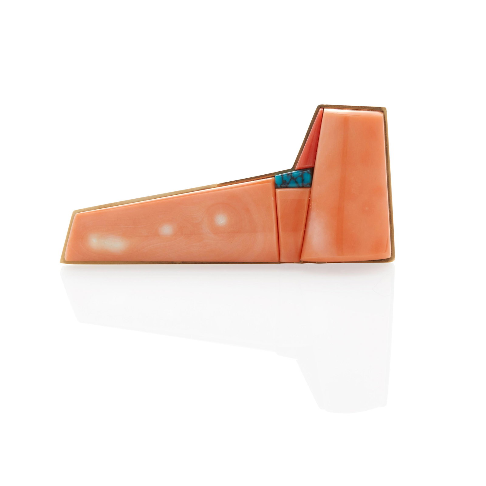 A GOLD AND MULTI-STONE RING, RICHARD CHAVEZ (1 of 3)