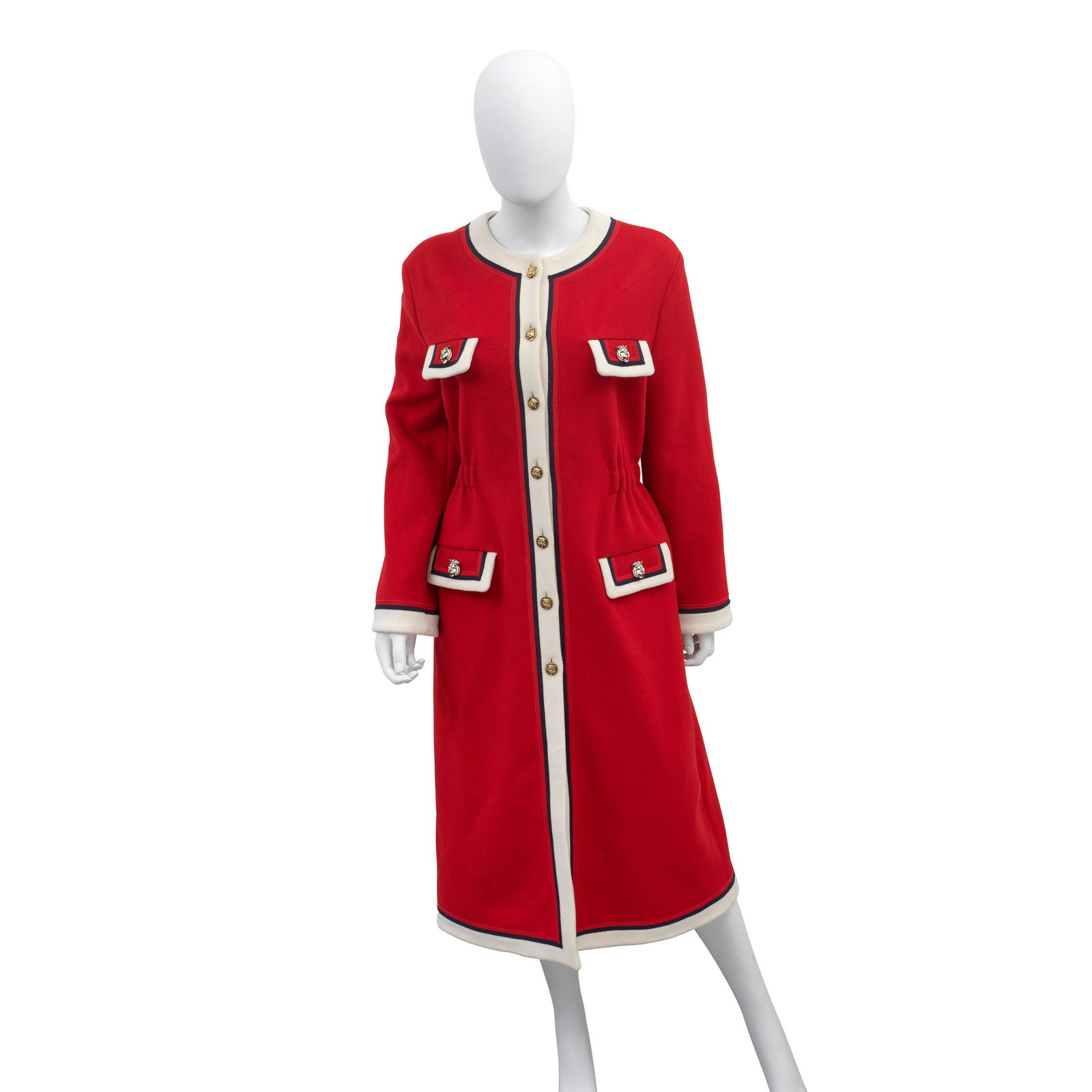 A RED WOOL DRESS COAT Gucci (1 of 1)