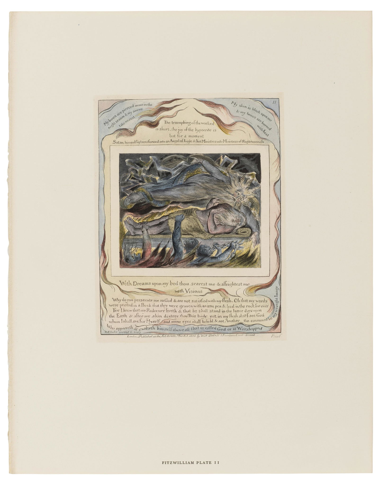 BLAKE, WILLIAM. 1757-1827. Illustrations for the Book: BLAKE, WILLIAM. 1757-1827. Illustrations for the Book of Job. London: The William Blake Trust, 1987. 3 volumes. Folio. Three large slipcases as follows: 1. Text volume, William Blake's Illustrations o