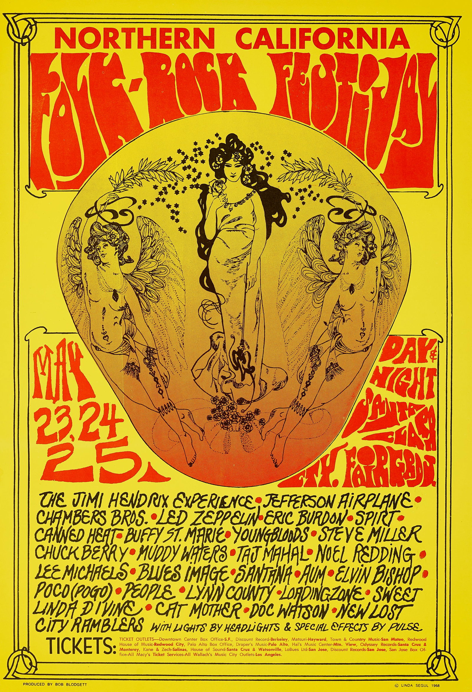 Jimi Hendrix And Others: Concert Poster, 1969 (1 of 1)