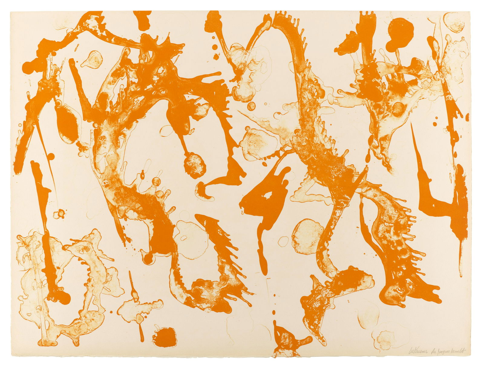 Lee Krasner (1911-1984); Gold Stone, from Primary: Lee Krasner (1911-1984) Gold Stone, from Primary Series, 1969 Lithograph in colors on Arches paper, signed in pencil and inscribed in pencil for 'Jacques Mourlot', an unnumbered proof aside from the e