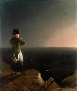 Benjamin Robert Haydon (Plymouth 1786-1846 London): Benjamin Robert Haydon (Plymouth 1786-1846 London) Napoleon musing at St Helena signed with initials 'BRH' (lower centre) oil on canvas 76.8 x 64.2cm unframed Footnotes: There are twenty-three record