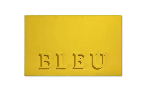 Bernard Rancillac (born 1931) Bleu 1970: BERNARD RANCILLAC (BORN 1931) Bleu1970signé, titré et daté 1970 au reversacrylique et collage de liège sur toilesigned, titled and dated 197