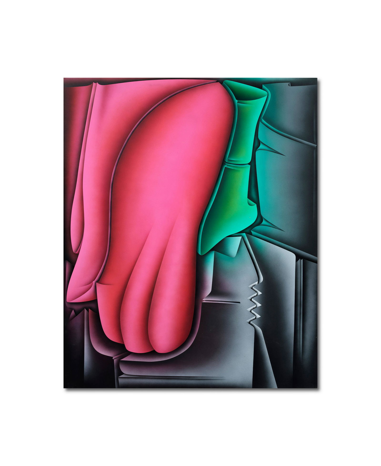 Jacques Poli (1938-2002) Pyrochoa coccinea 1977: JACQUES POLI (1938-2002) Pyrochoa coccinea1977signé, titré et daté Novembre 77 au reversacrylique sur vinylesigned, titled and dated Novembre 77