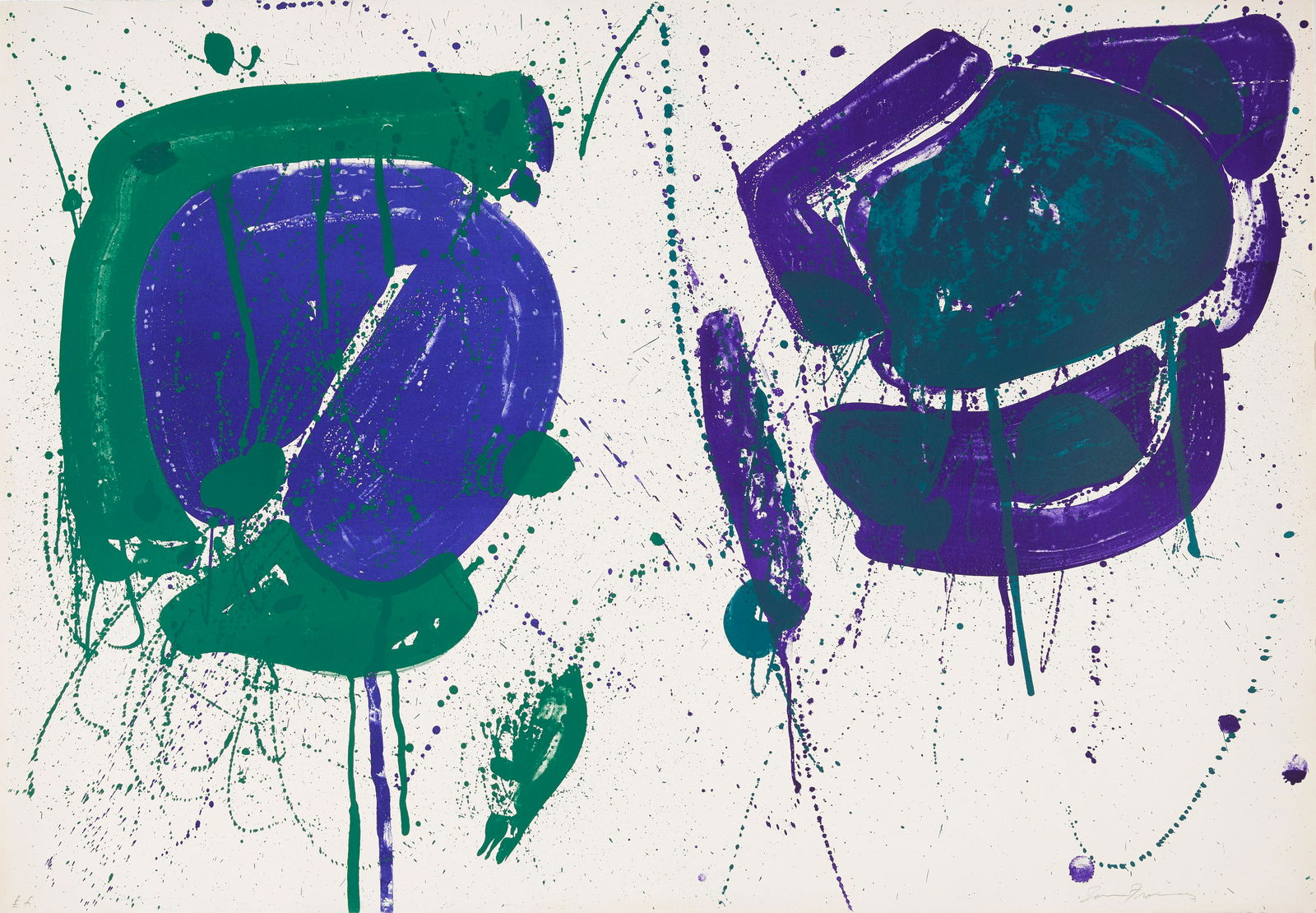 Sam  Francis (1923-1994); Blue-Green (1 of 1)