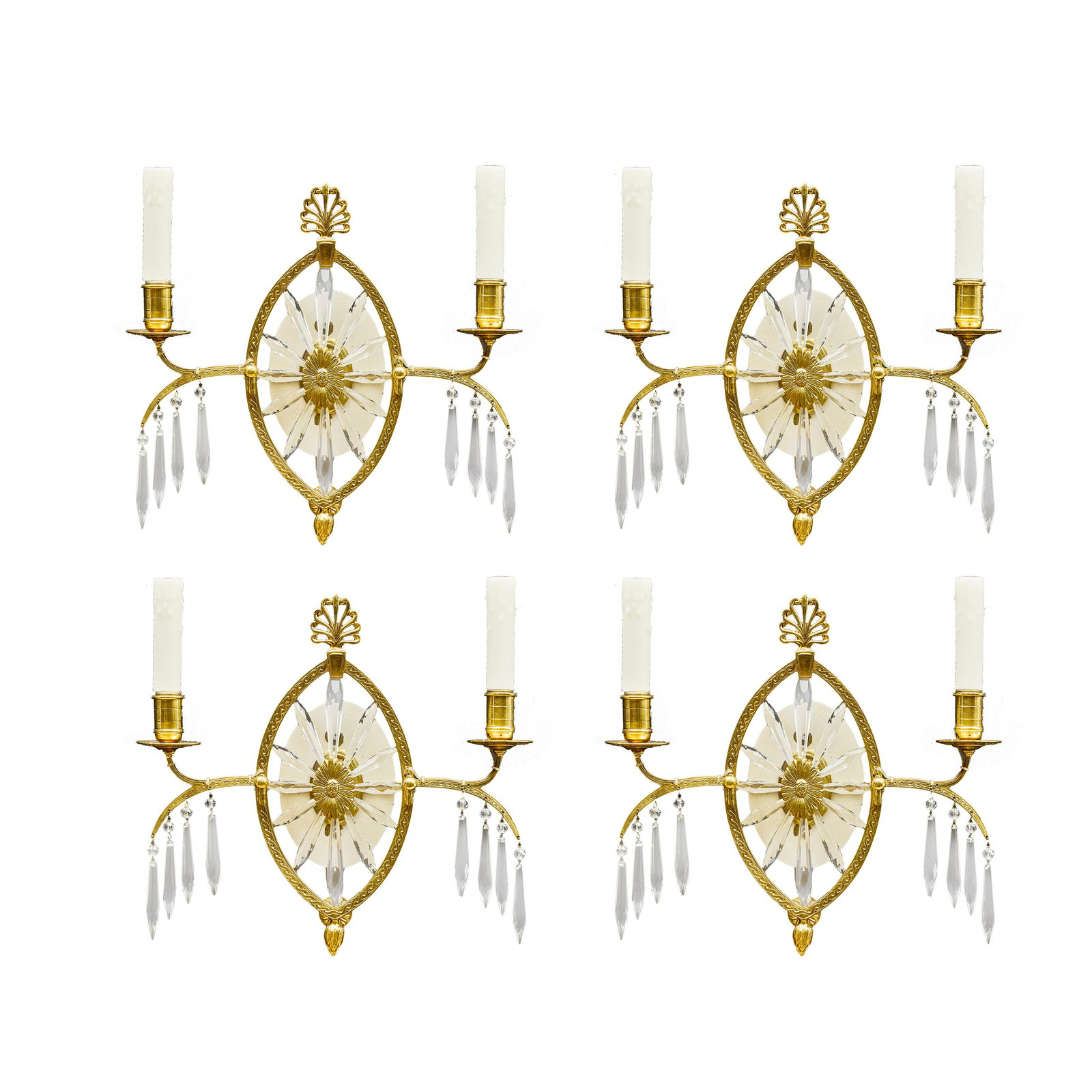 A SET OF FOUR CONTINENTAL NEOCLASSICAL STYLE GILT (1 of 1)
