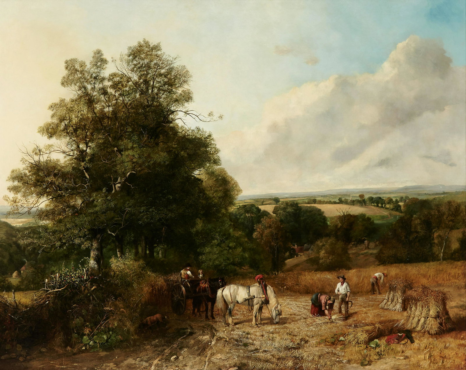 Arthur James Stark (British, 1831-1902) Harvest time 39: Arthur James Stark (British, 1831-1902) Harvest time signed 'A J Stark' (lower left) oil on canvas 39 3/4 x 49 3/4in (101 x 126.4cm)