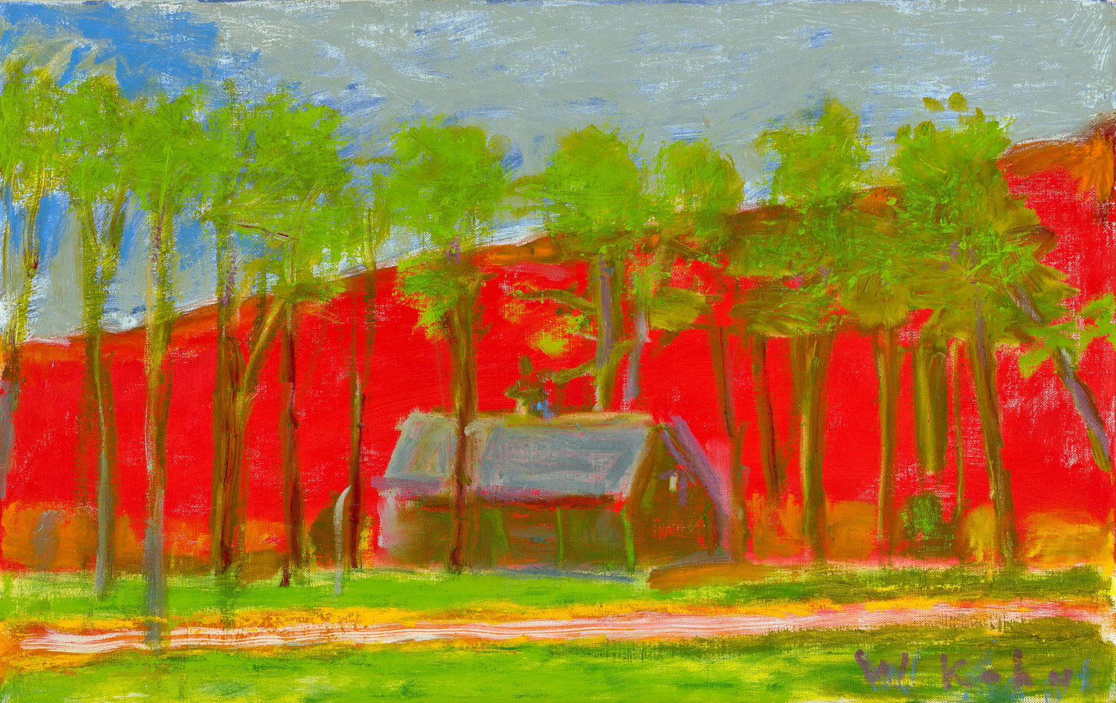 Wolf Kahn (1927-2020) Low Roof Barn 14 x 22 in. (35.6 x (1 of 1)