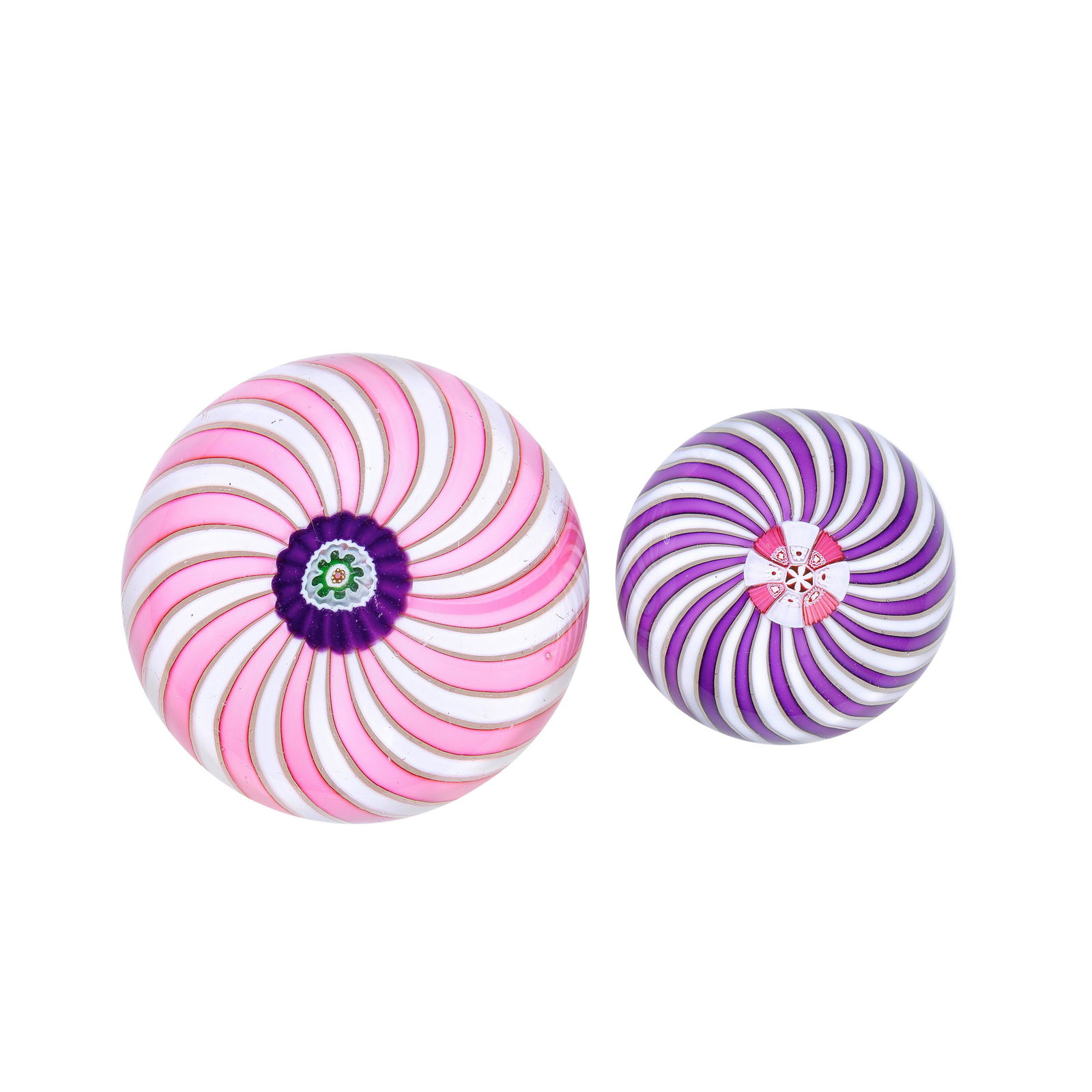 Two Clichy swirl paperweights, circa 1850 (1 of 1)