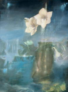 Marina Karella (Greek, born 1940): Marina Karella (Greek, born 1940) Reflets signé et daté 'Marina Karella 93' (en bas à droite) huile sur toile 130 x 97cm (51 3/16 x 38 3/16in). Peint en 1993. signed and dated (