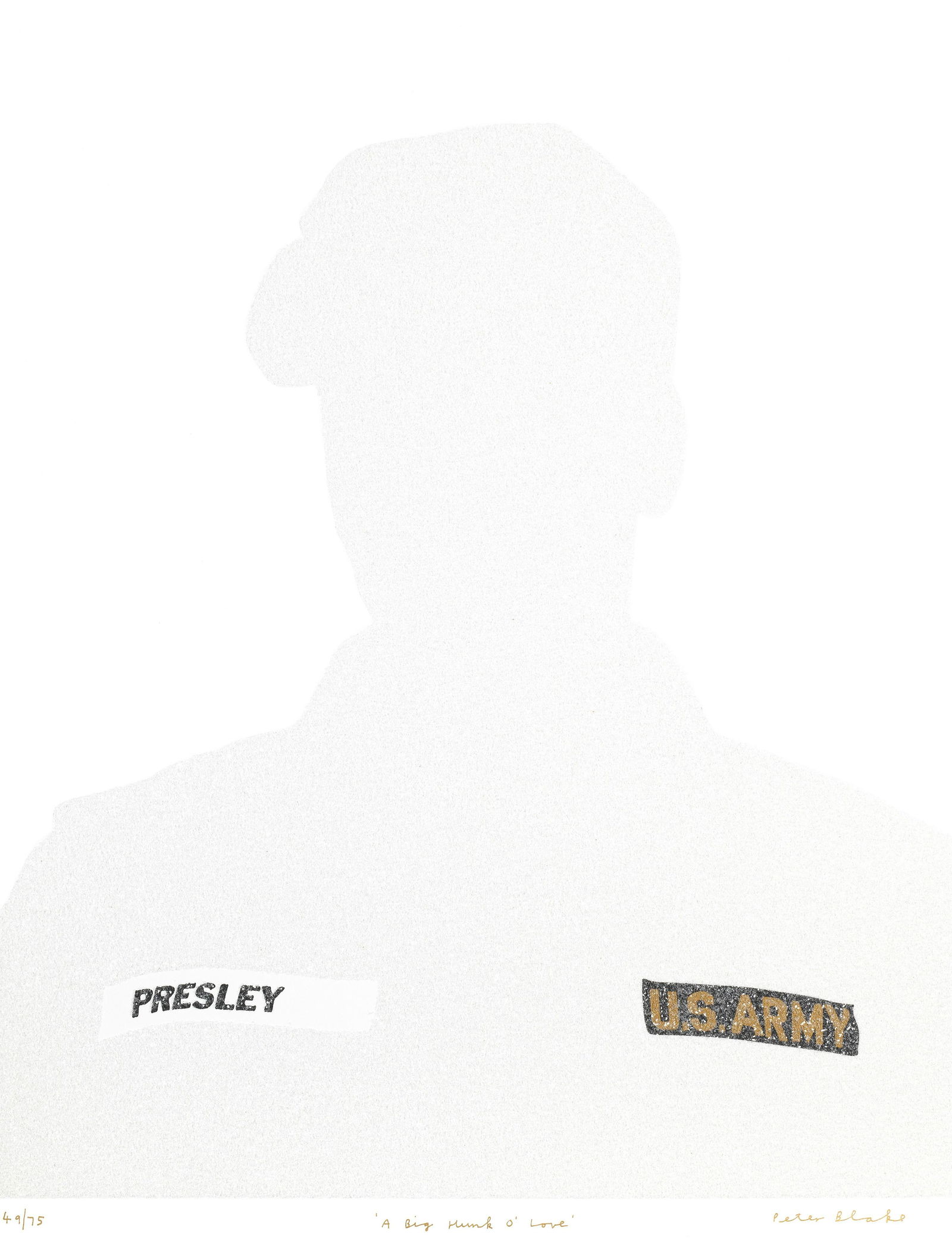 Sir Peter Blake (born 1932), Big Hunk O'Love: Sir Peter Blake (born 1932) Big Hunk O'Love, 2004 signed, numbered and titled by the artist no.49/75, screenprint in colours on bright white Colorplan 700gsm with diamond dust, published by Paul Stolp