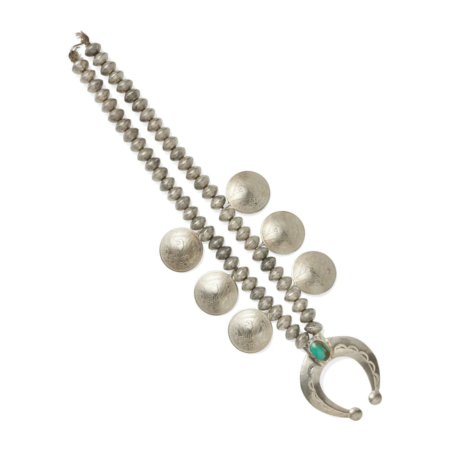 A Navajo squash blossom-style necklace (1 of 2)