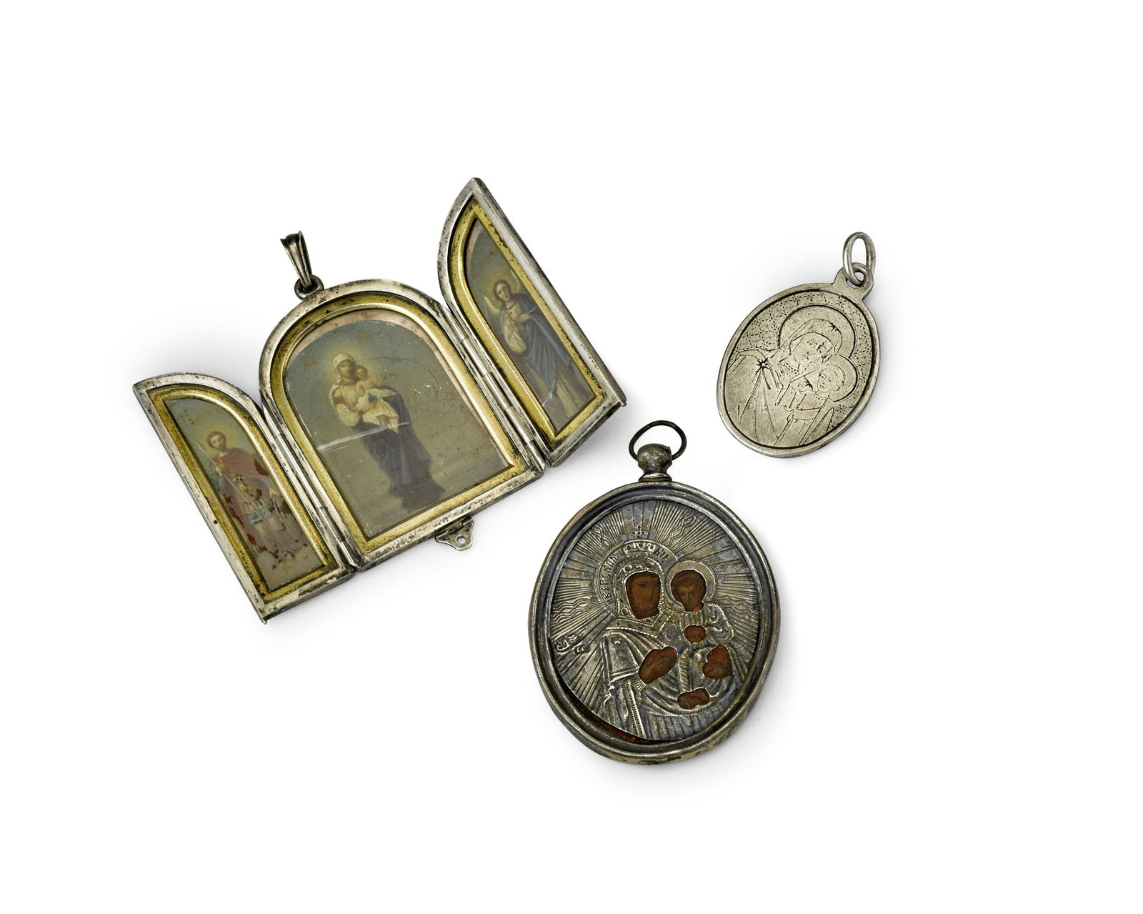A Group Of Three Miniature Icon Pendants From (1 of 1)