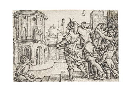 Georg Pencz (1500-1550): Georg Pencz (1500-1550) A Collection of twenty-eight engravings (Bartsch 37,70,72,73,79,81,84,87,88,97,99,101-4,110,116; Hollstein 49,82,88,109,111-115,120,122,123,125,131,133,136,137) Religious and m
