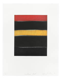 Sean Scully (born 1946): Sean Scully (born 1946) Landline Red Aquatint in colours, 2015, on wove paper, signed, dated, titled and numbered 1/30 in pencil, printed by Burnet Editions, New York, with their blindstamp, the full