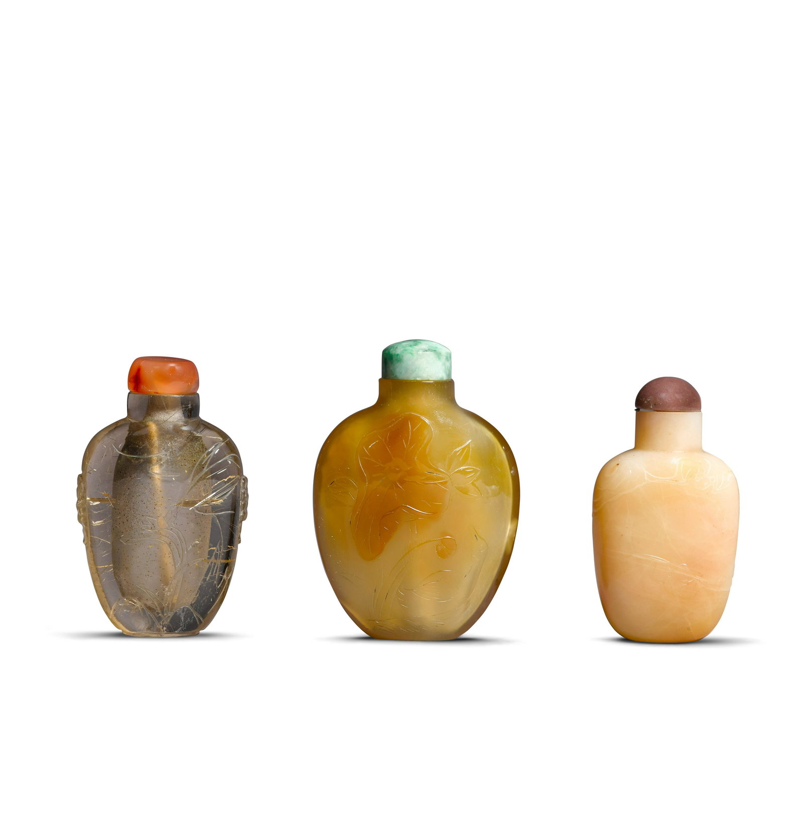 Three hardstone snuff bottles (1 of 1)