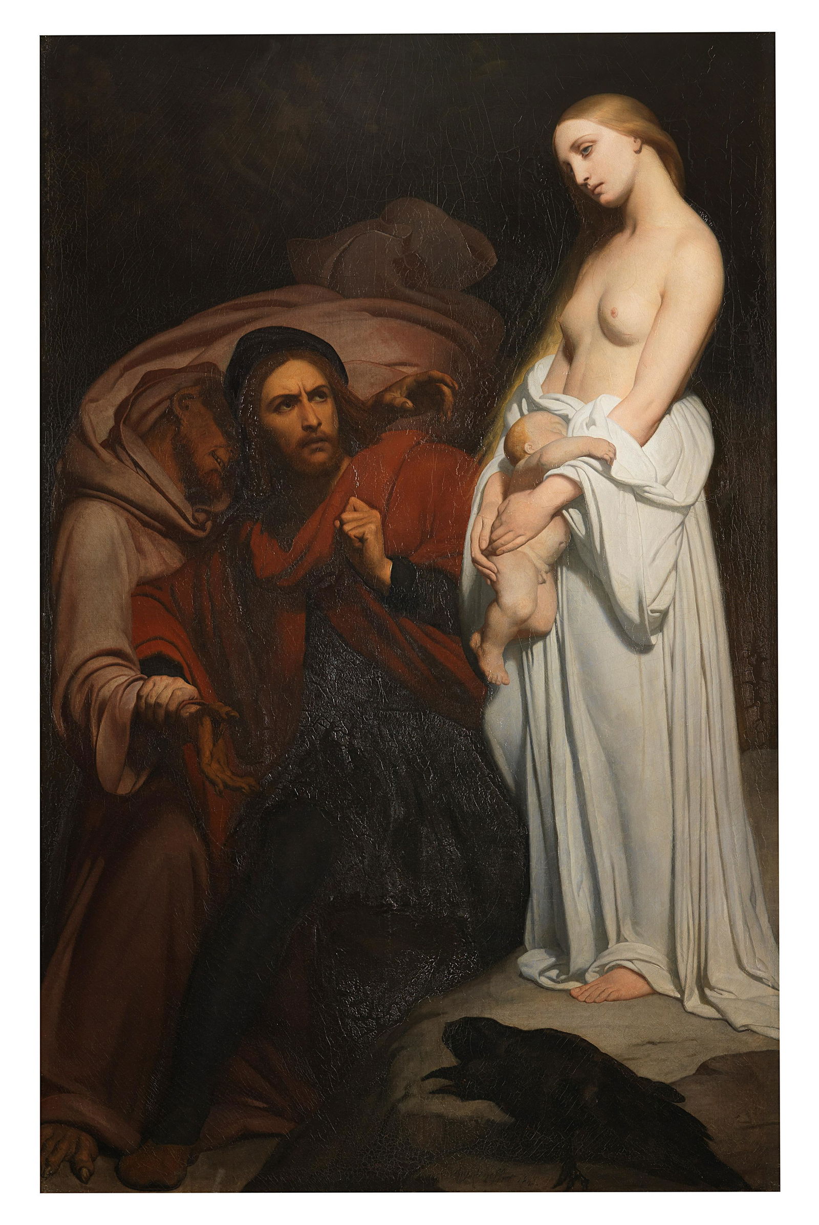 Ary Scheffer (Dutch, 1795-1858) Faust at the Sabbath: Ary Scheffer (Dutch, 1795-1858) Faust at the Sabbath signed and dated 'Ary Scheffer 1842' (lower centre right) oil on canvas 211.7 x 136.5cm (83 3/8 x 53 3/4in). Footnotes: Provenance: Frei