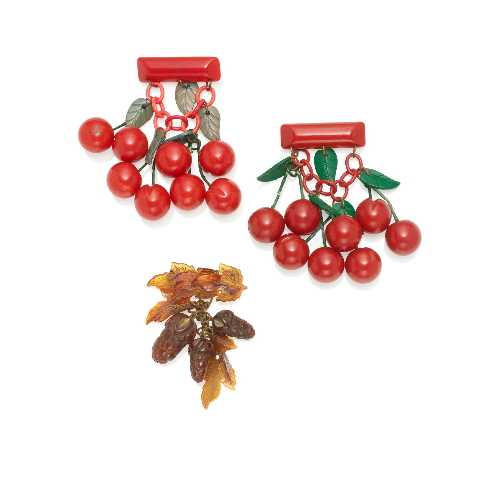 THREE BAKELITE BROOCHES (1 of 1)