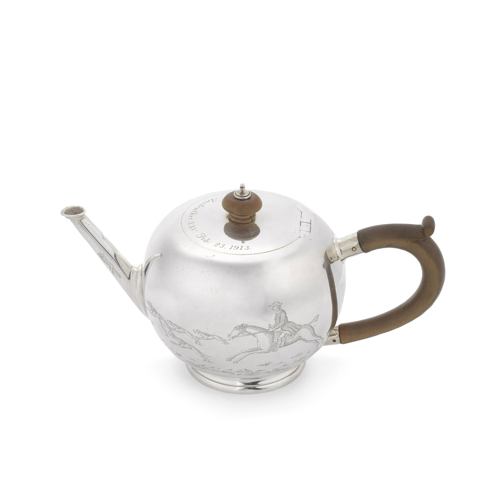 A Britannia silver bullet teapot Lionel Alfred (1 of 1)