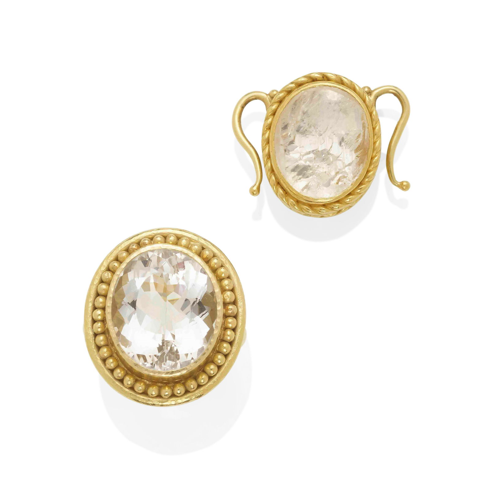 LUNA FELIX: A GOLD AND QUARTZ PENDANT ENHANCER AND RING (1 of 1)