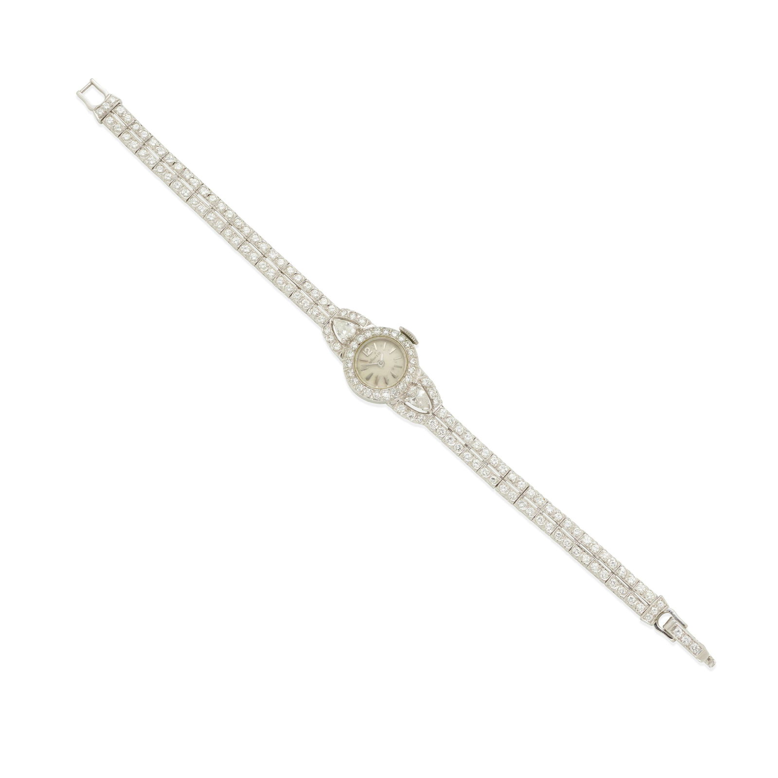 TIFFANY & CO.: A PLATINUM AND DIAMOND WATCH (1 of 3)