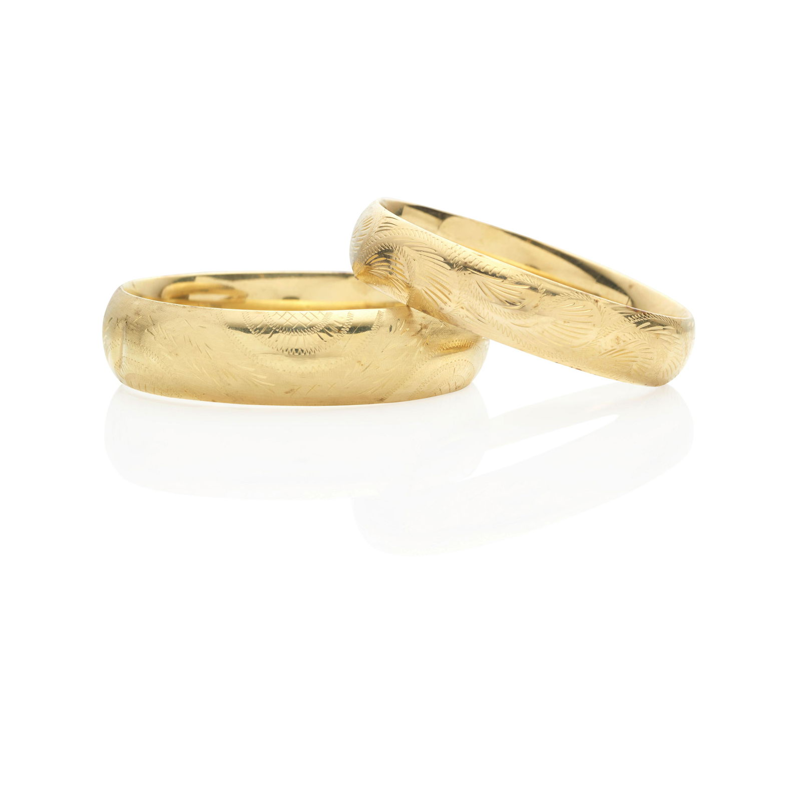 TWO 14K GOLD BANGLES (1 of 3)
