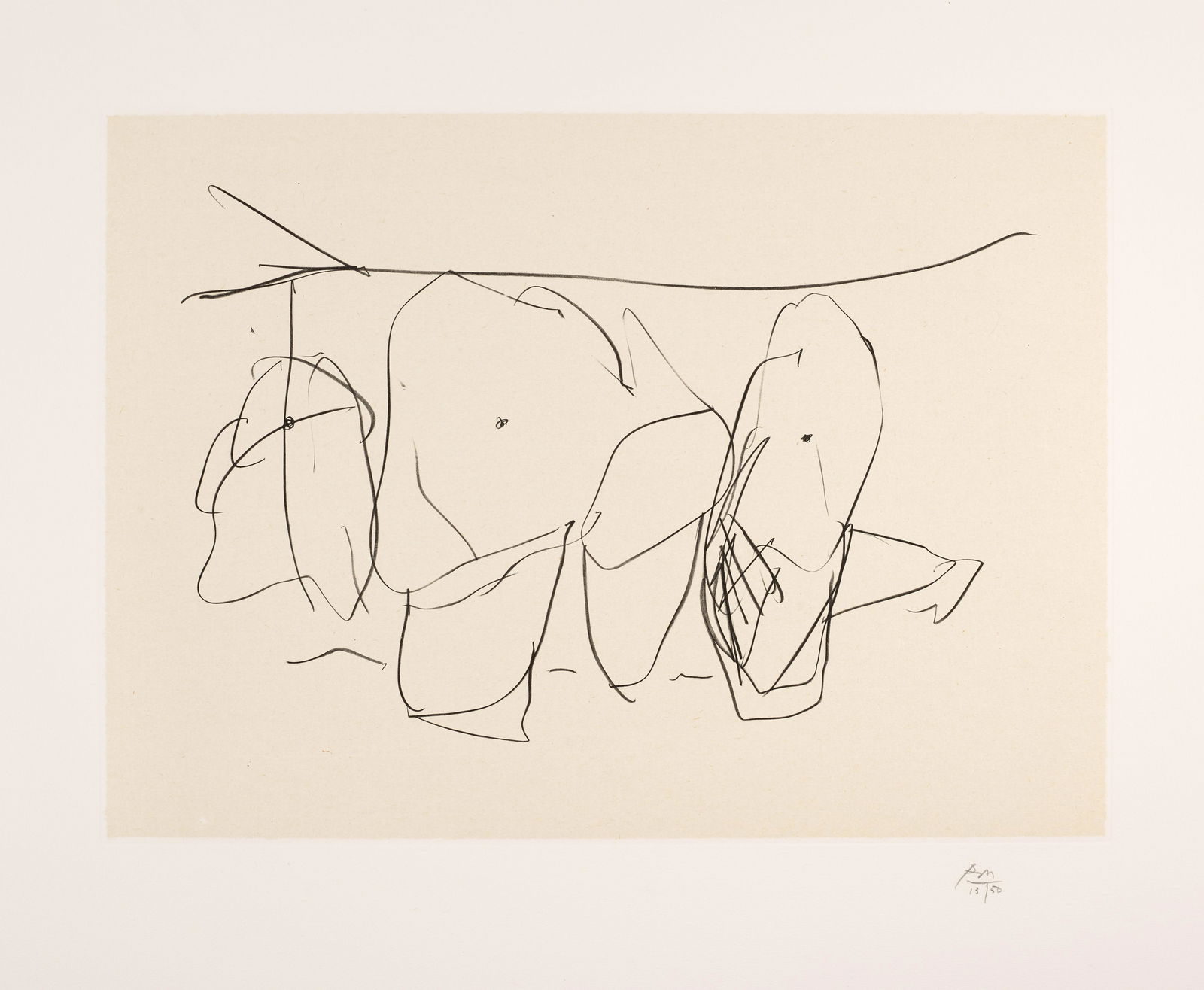 Robert Motherwell (1915-1991); Mexico City Personages (1 of 1)