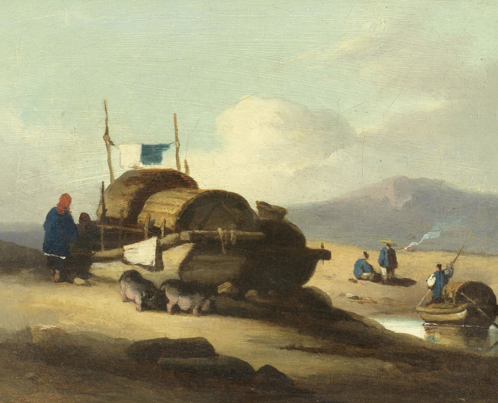 George Chinnery RHA (Tipperary 1774-1852 Macau) A Tanka (1 of 2)