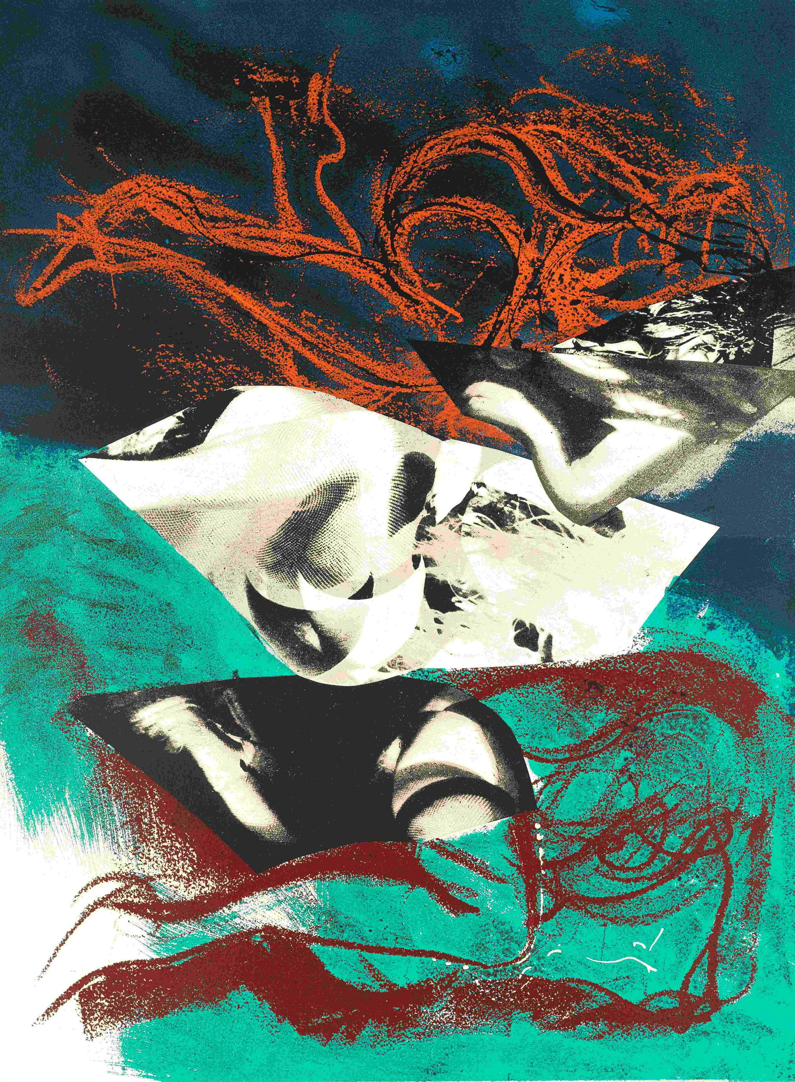 John Piper C.H. (British, 1903-1992) Stones and Bones,: John Piper C.H. (British, 1903-1992) Stones and Bones, 1978 one plate, 'Stones and Bones II', signed in pencil the complete portfolio of twenty-seven screenprints in colours 52 x 36.5cm (20 1/2 x 14 3