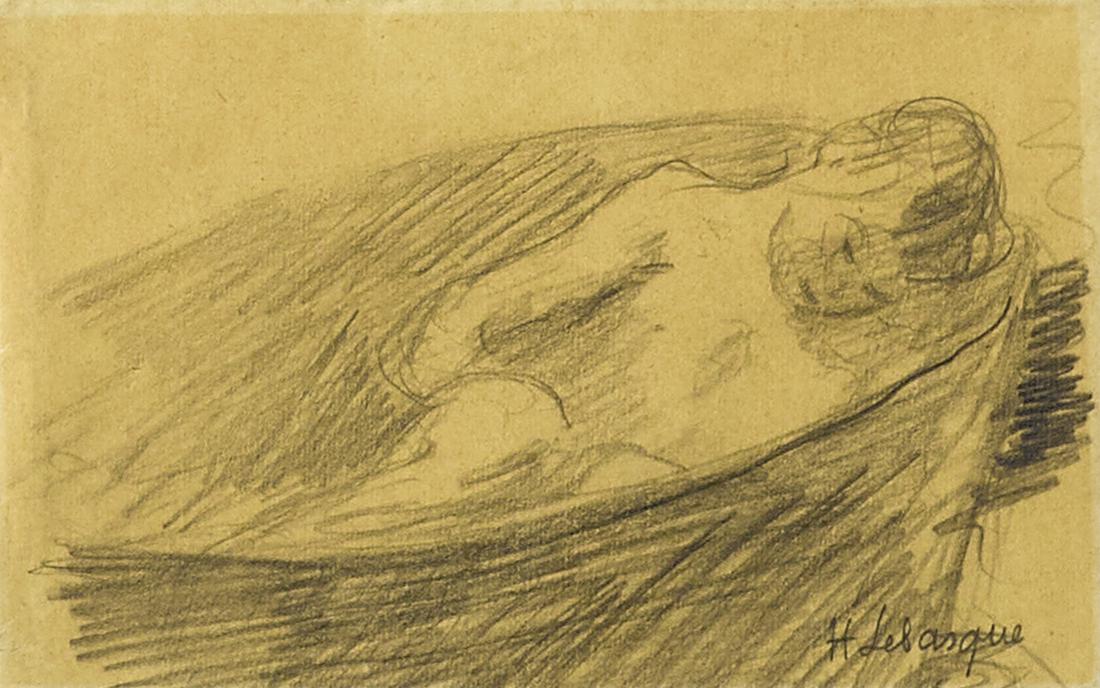 HENRI LEBASQUE (1865-1937) Enfant au repos 3 7/8 x 6: HENRI LEBASQUE (1865-1937) Enfant au repos signed 'H Lebasque' (lower right) pencil on paper 3 7/8 x 6 1/8 in (9.8 x 15.6 cm) Footnotes: The authenticity of this work has been confirmed by Maria de la