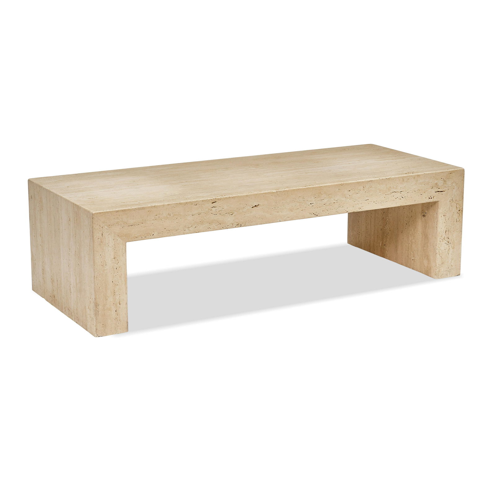 Michael Taylor (1926-1986) Custom Rectangular Coffee: Michael Taylor (1926-1986) Custom Rectangular Coffee Table 1985 travertine height 15in (38cm); width 54in (137.2cm); depth 22in (56.2cm) Footnotes: Provenance Vern and Gloria Jones, Fair Oaks, Califor