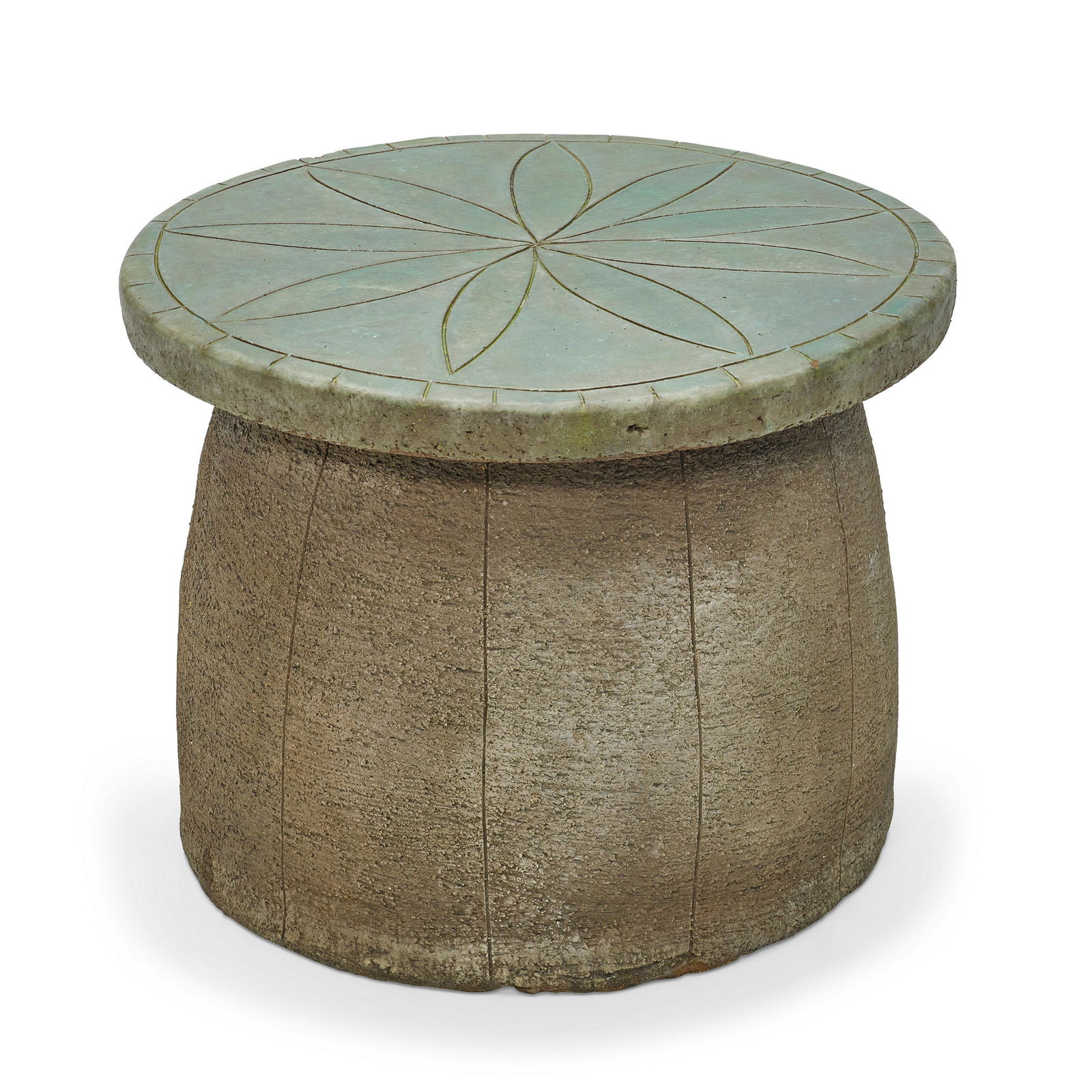 Stan Bitters (American, born 1936) Toadstool Garden: Stan Bitters (American, born 1936) Toadstool Garden Table 1970s glazed stoneware height 20in (50.8cm); diameter 25 1/2in (64.7cm) Footnotes: Provenance Estate of Robert S. Peters and Jerrie Lou Hill P