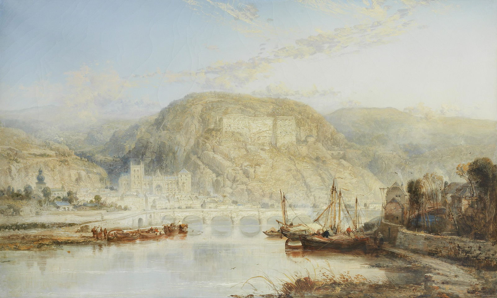 James Webb (British, 1825-1895) Huy on the Meuse, Belgium (1 of 1)