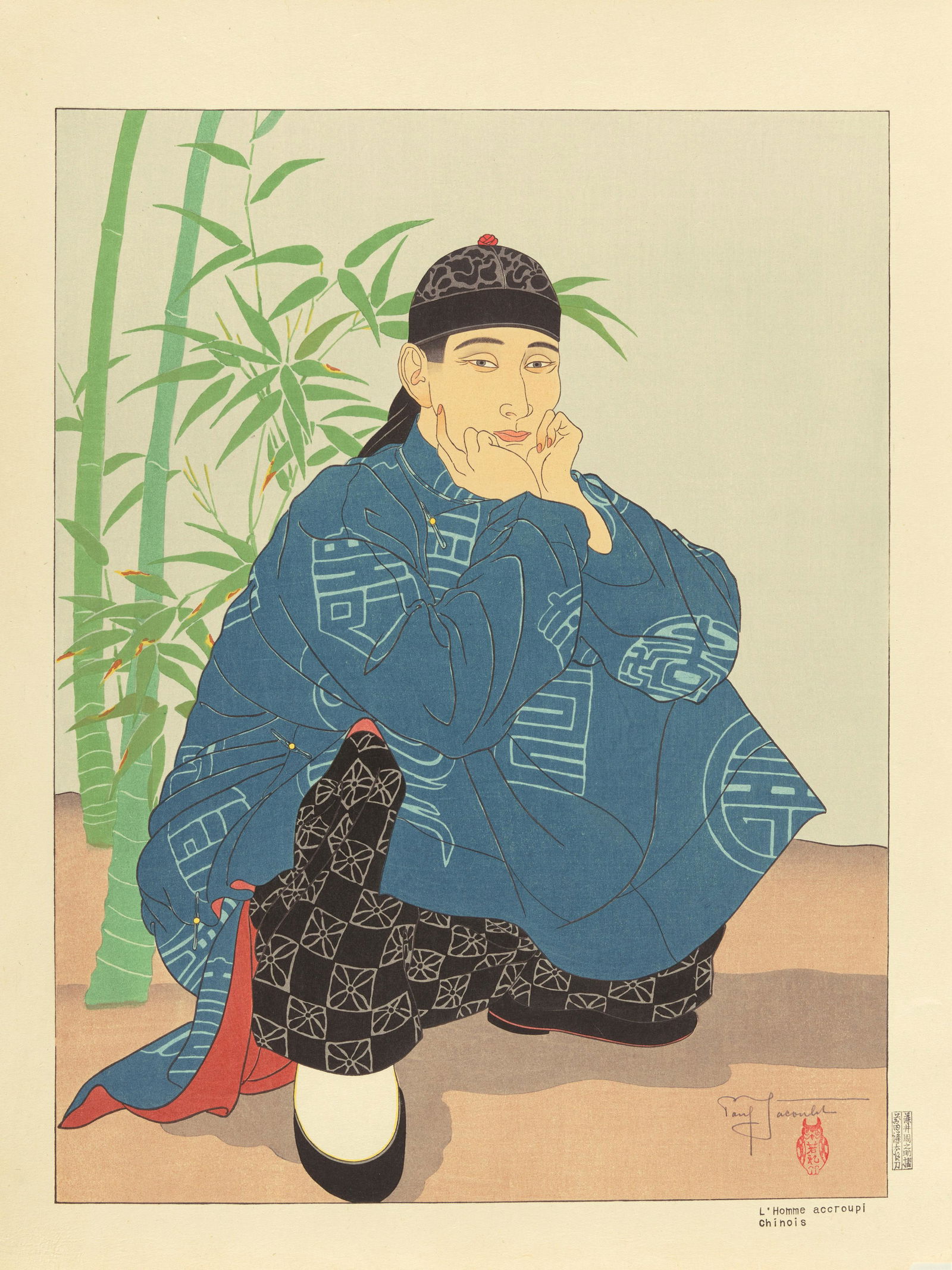 PAUL JACOULET (1902-1960) Four large vertical prints  Showa era (1926-1989), 1940-1948 (1 of 4)