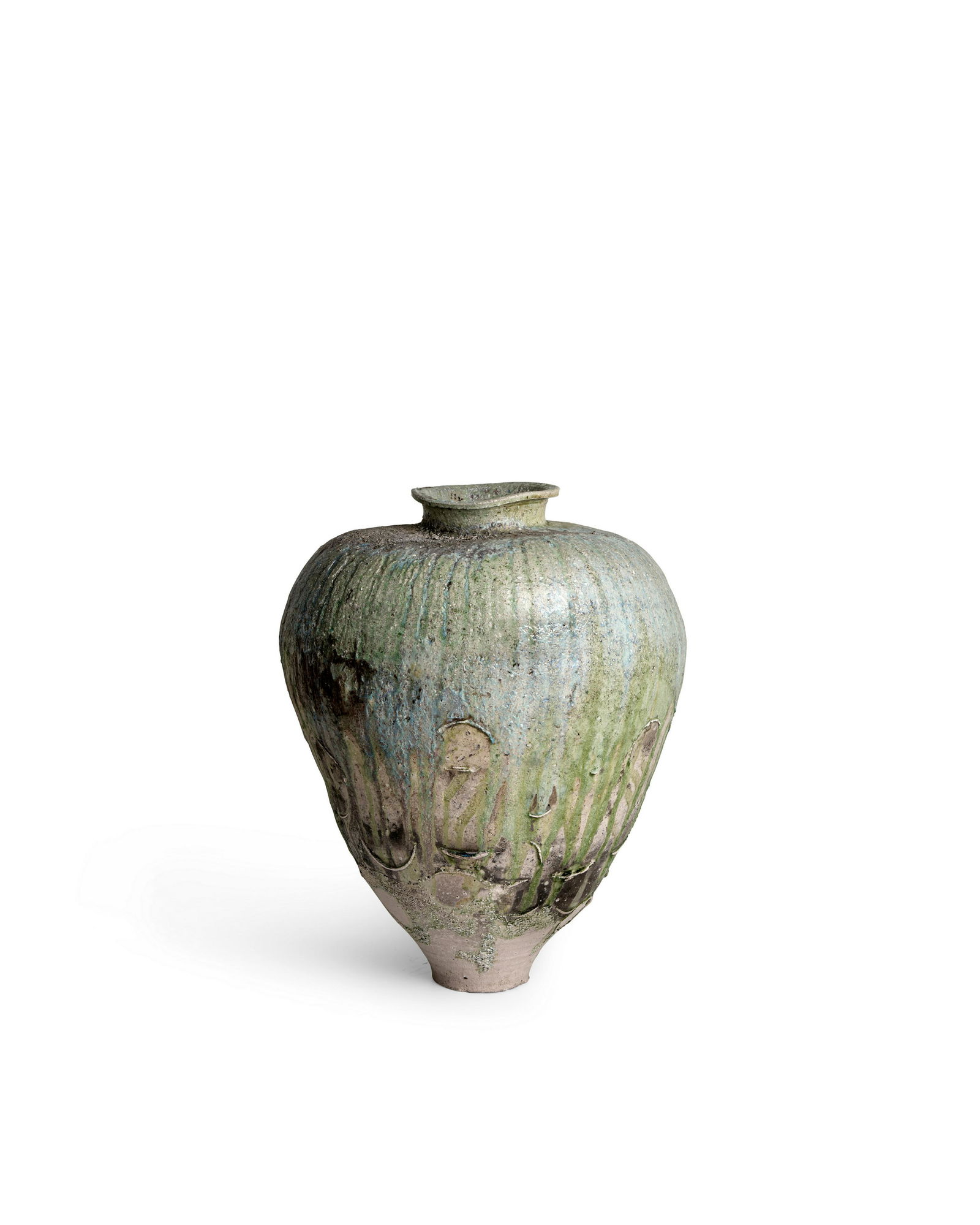 TSUJIMURA YUI (B. 1975) Large stoneware jar with natural ash glazeHeisei era (1989-2019) (1 of 3)