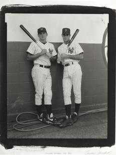 Andrea Modica (born 1960); Oneonta Yankees; and Mack Hubbard, Greensboro Hornets; (2): Andrea Modica (born 1960)Oneonta Yankees; and Mack Hubbard, Greensboro Hornets, 1992-19922 platinum prints, each signed, titled, dated and numbered '3/20' and '2/20' respectively in pencil in the