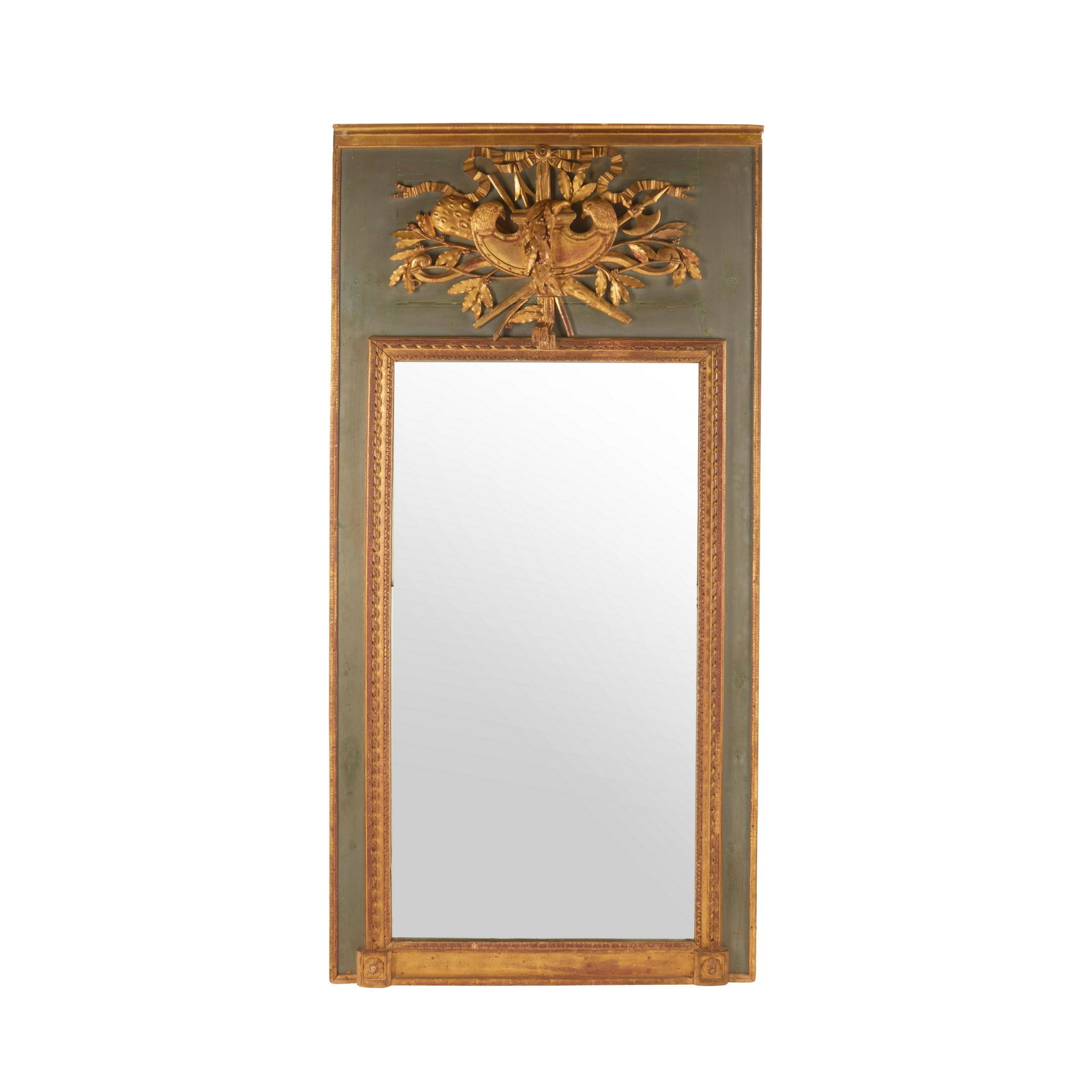 A LOUIS XVI PAINTED AND GILTWOOD PIER MIRROR (1 of 3)