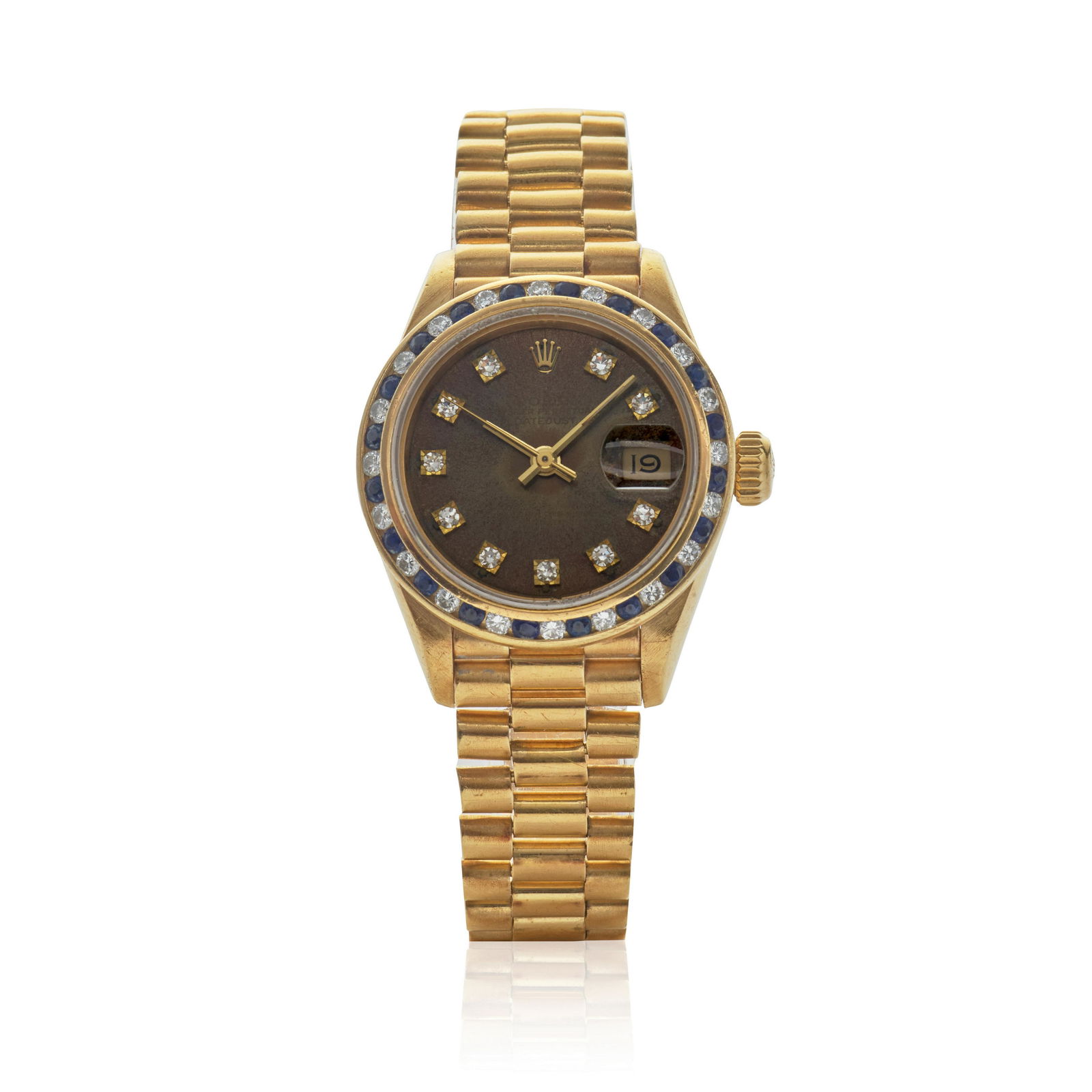 ROLEX. AN 18K GOLD LADY'S AUTOMATIC CALENDAR BRACELET WATCH  Datejust, Ref: 69178, c.1990 (1 of 4)