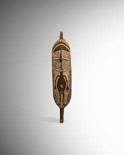 Elema Spirit Board, Papuan Gulf, Papua New Guinea: Elema Spirit Board, Papuan Gulf, Papua New Guineahohao Wood, natural pigmentsHeight 49in (124.5cm)ProvenanceWashington Private CollectionThence by descent